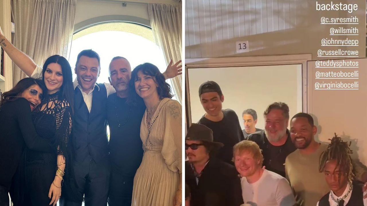 Lajatico e Bocelli, dalle star di Hollywood alla grande musica italiana: le due foto simbolo del maxi evento