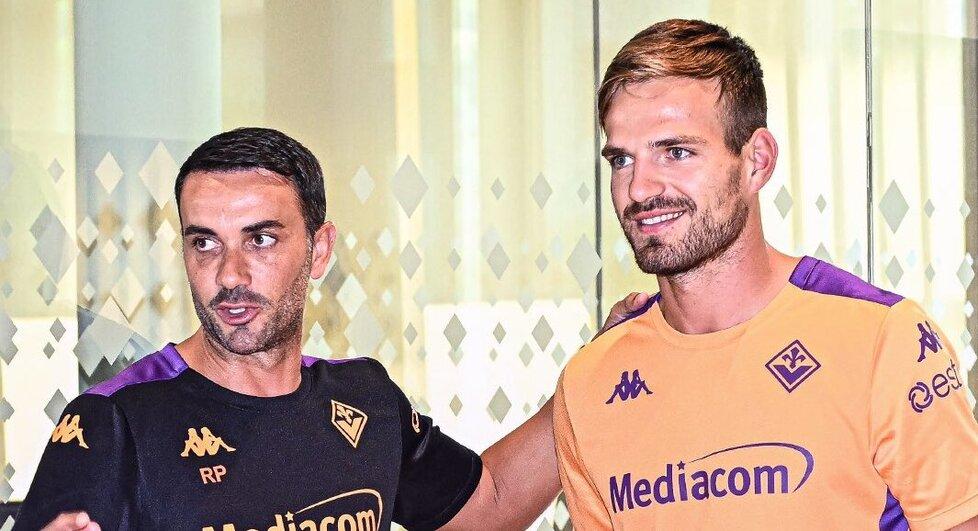 Pongracic insieme a Emanuele Palladino (foto Acf Fiorentina)