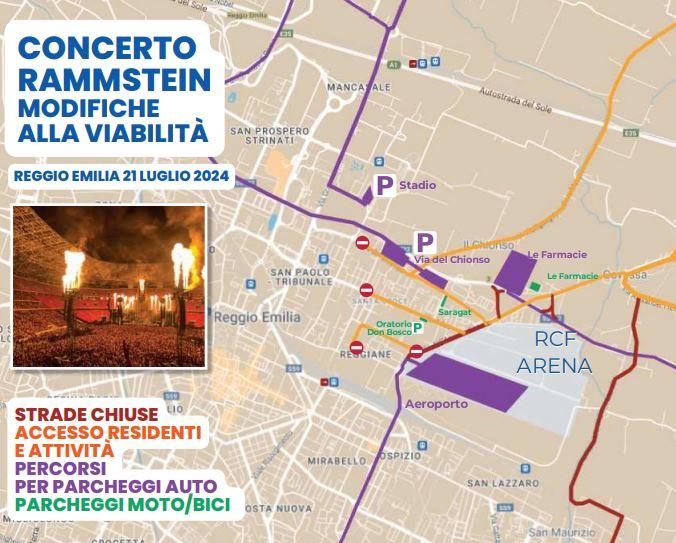 Rammstein, modifiche alla viabilità, parcheggi e tutto quello che c’è da sapere sul concerto