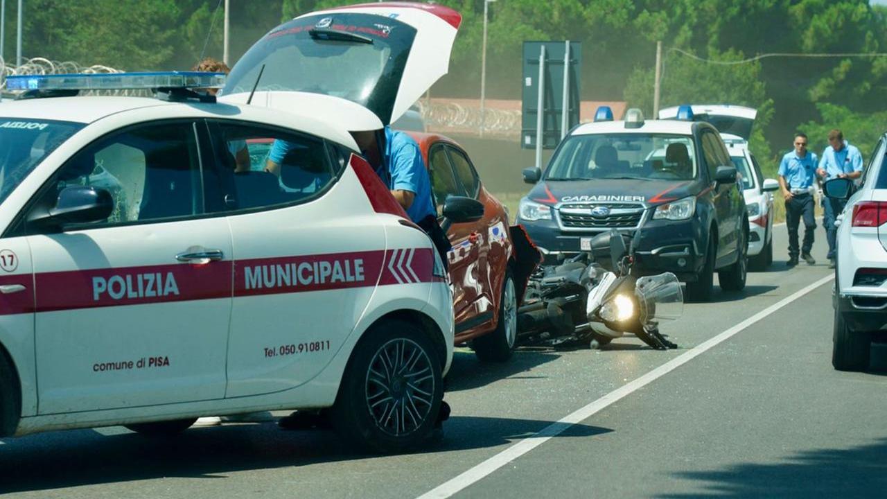 L'incidente (foto Franco Silvi)