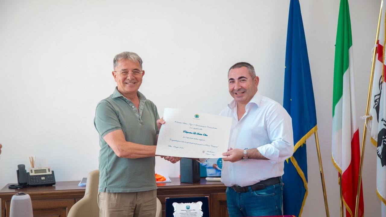 Il sindaco Settimo Nizzi con il presidente Nino Sanciu