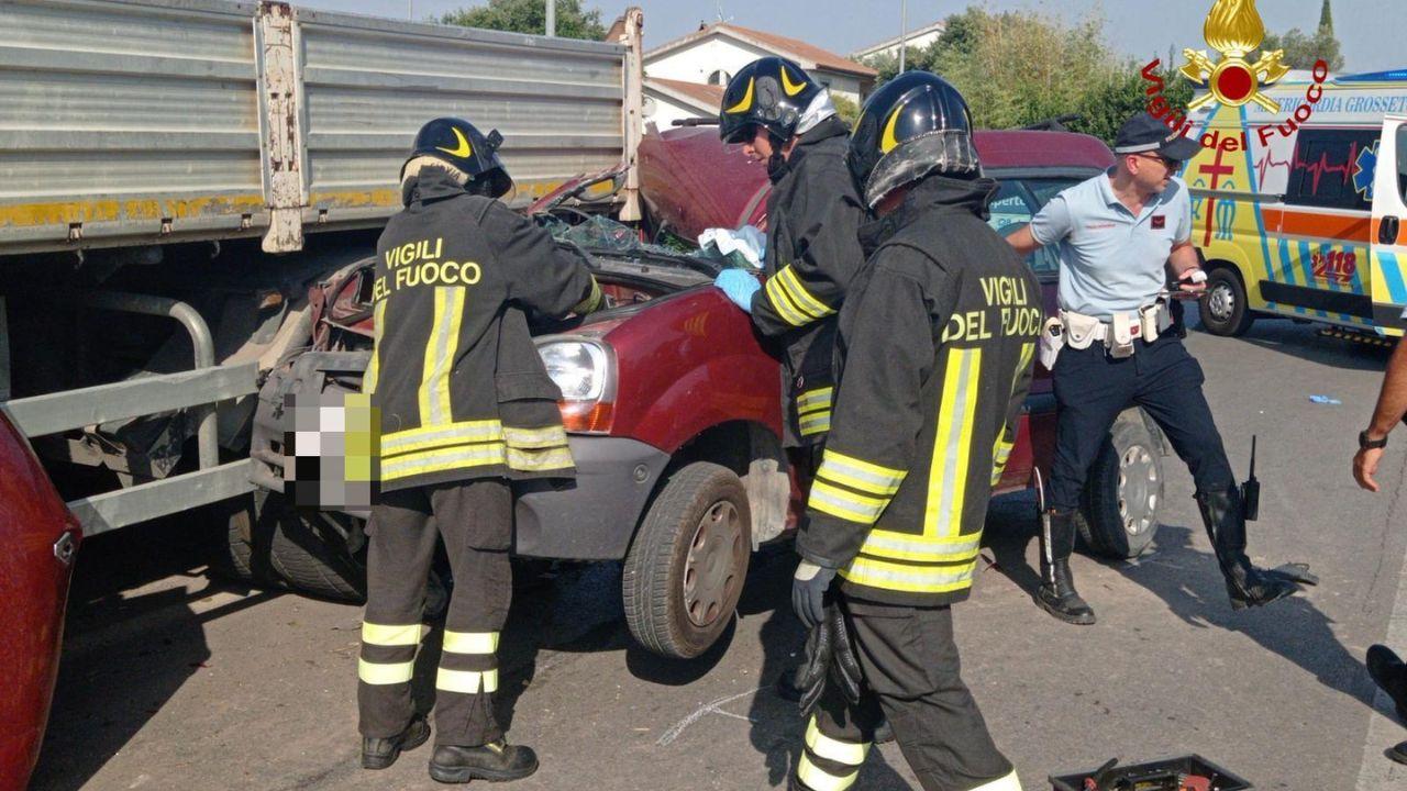 
	L'incidente e l'intervento dei vigili del fuoco

