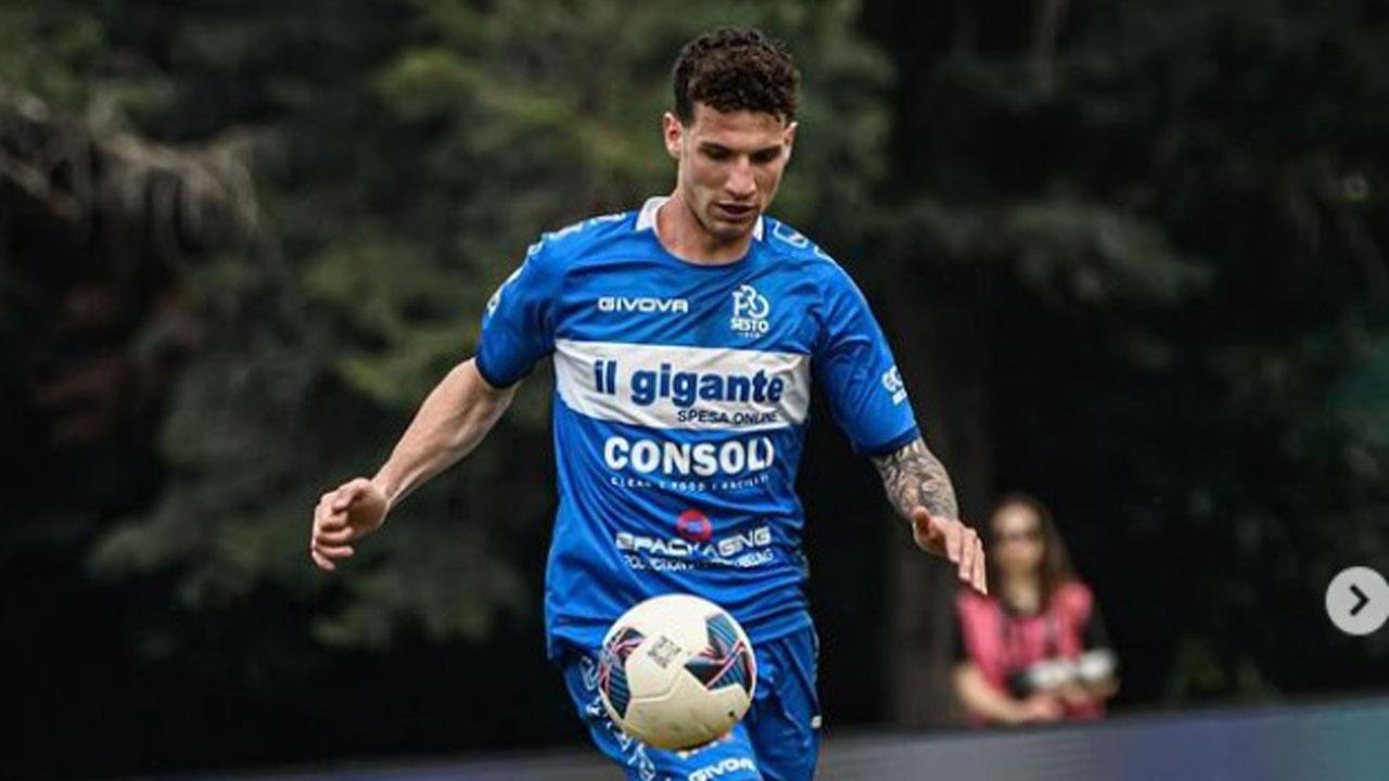 Alessandro Sala mezzala ex Pro Sesto in una foto del suo profilo Instagram