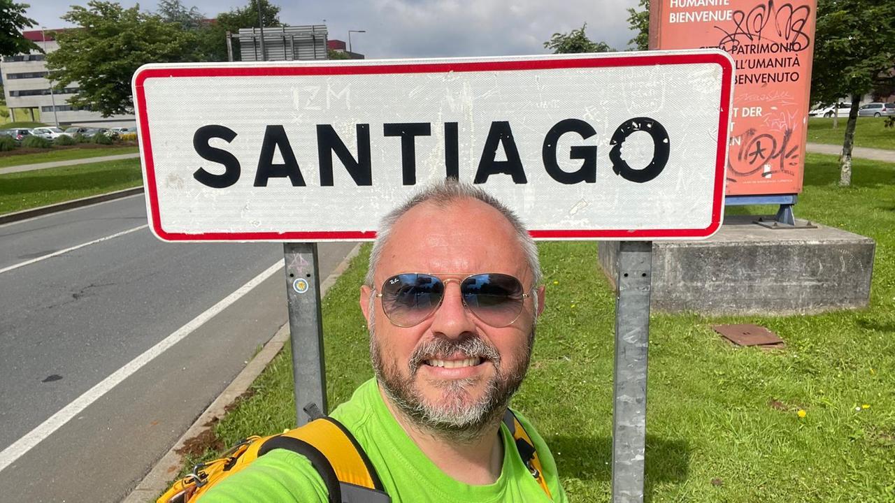 L’ex speaker radiofonico Simone Ruscetta e un cammino di Santiago da record
