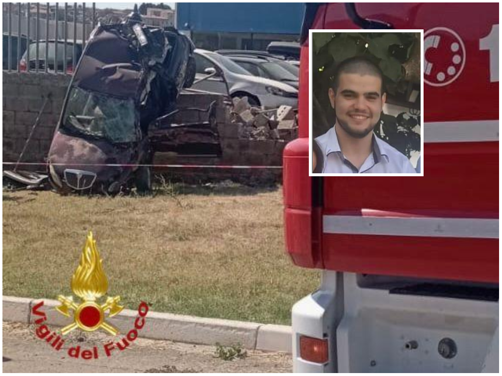 
	Francesco Pintore e l'auto sulla quale viaggiava

