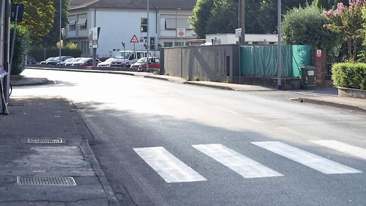 L’area in cui avvenne la caduta del medico in bicicletta a pochi metri dalla chiesa di San Marco