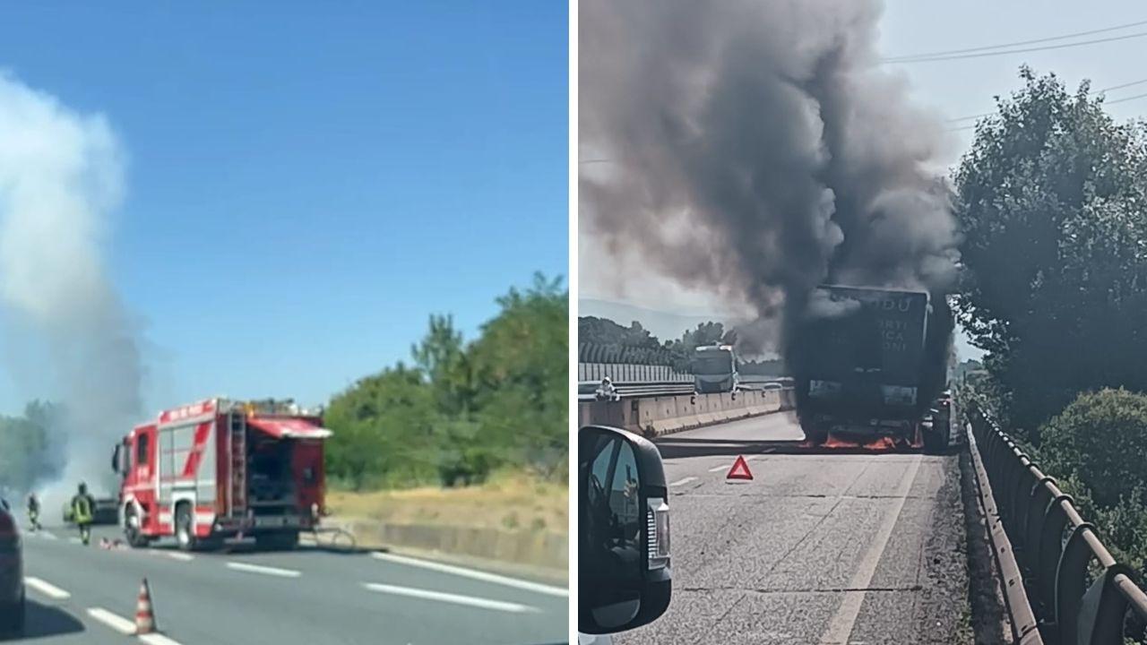 Fi-Pi-Li, mattina di incendi (nella stessa zona): prima un camion, poi un’auto