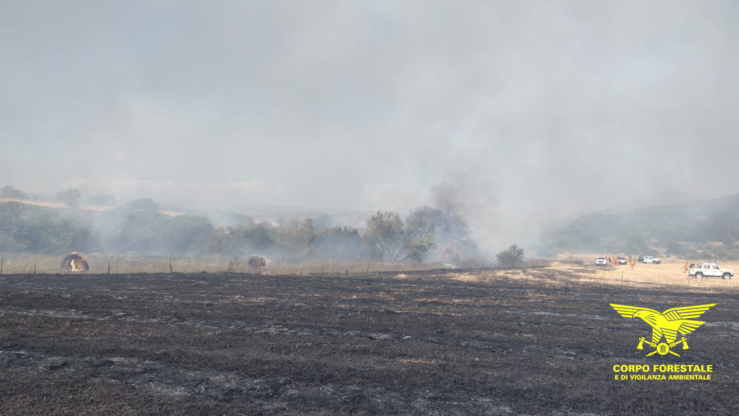 Usellus, il maestrale spinge l’incendio verso l’altopiano della Giara: in azione 4 canadair