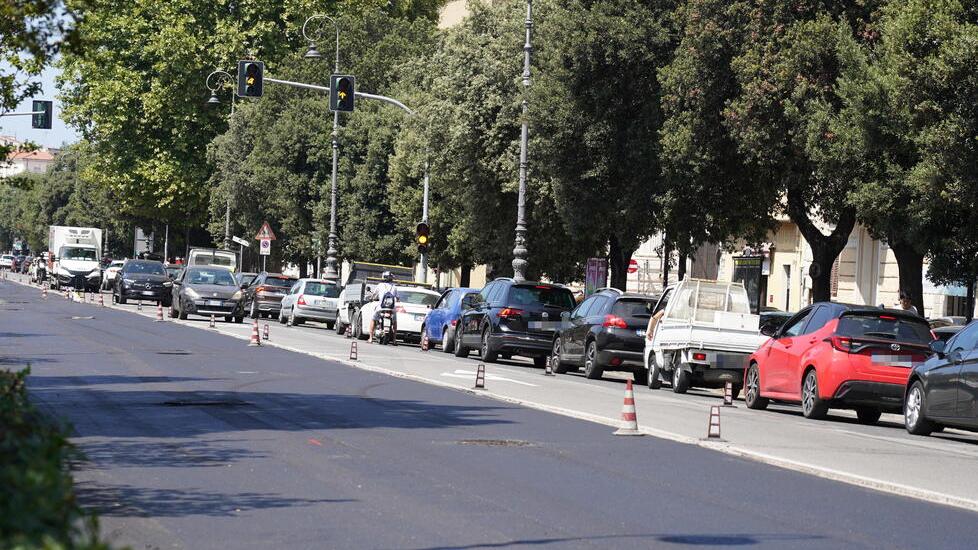 Da lunedì sul viale Carducci si viaggia su una corsia unica nelle due direzioni