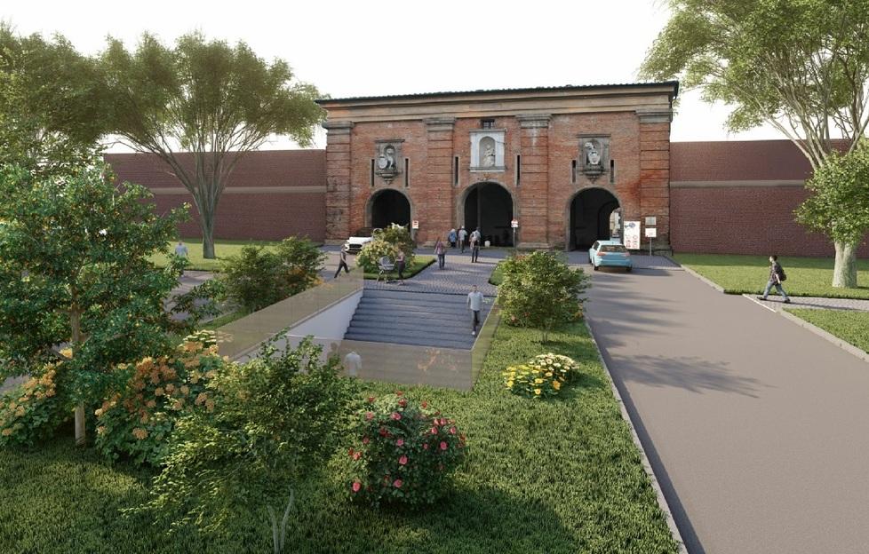 In alto il redering dell’idea progettuale realizzata dallo studio Roli di Modena