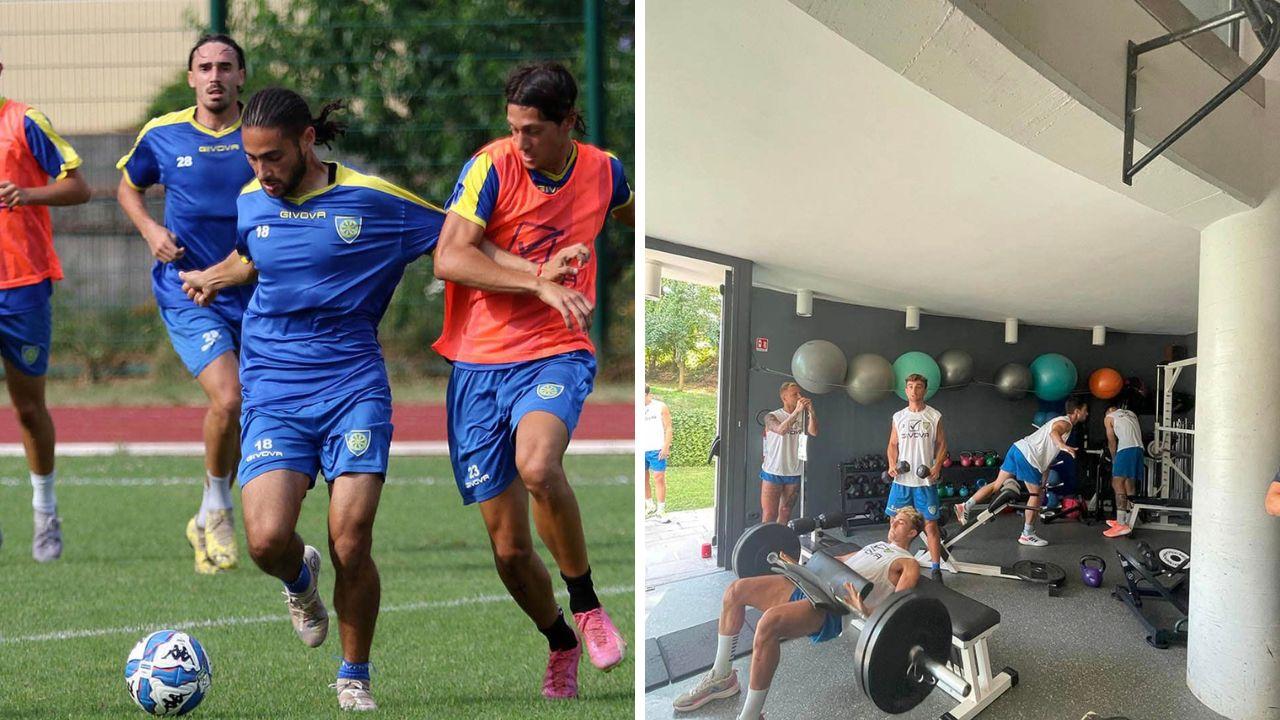 La Carrarese in ritiro (Foto Carrarese Calcio)