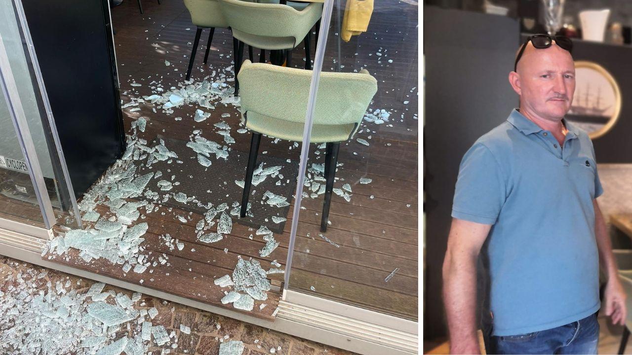 Il titolare e i danni nel locale