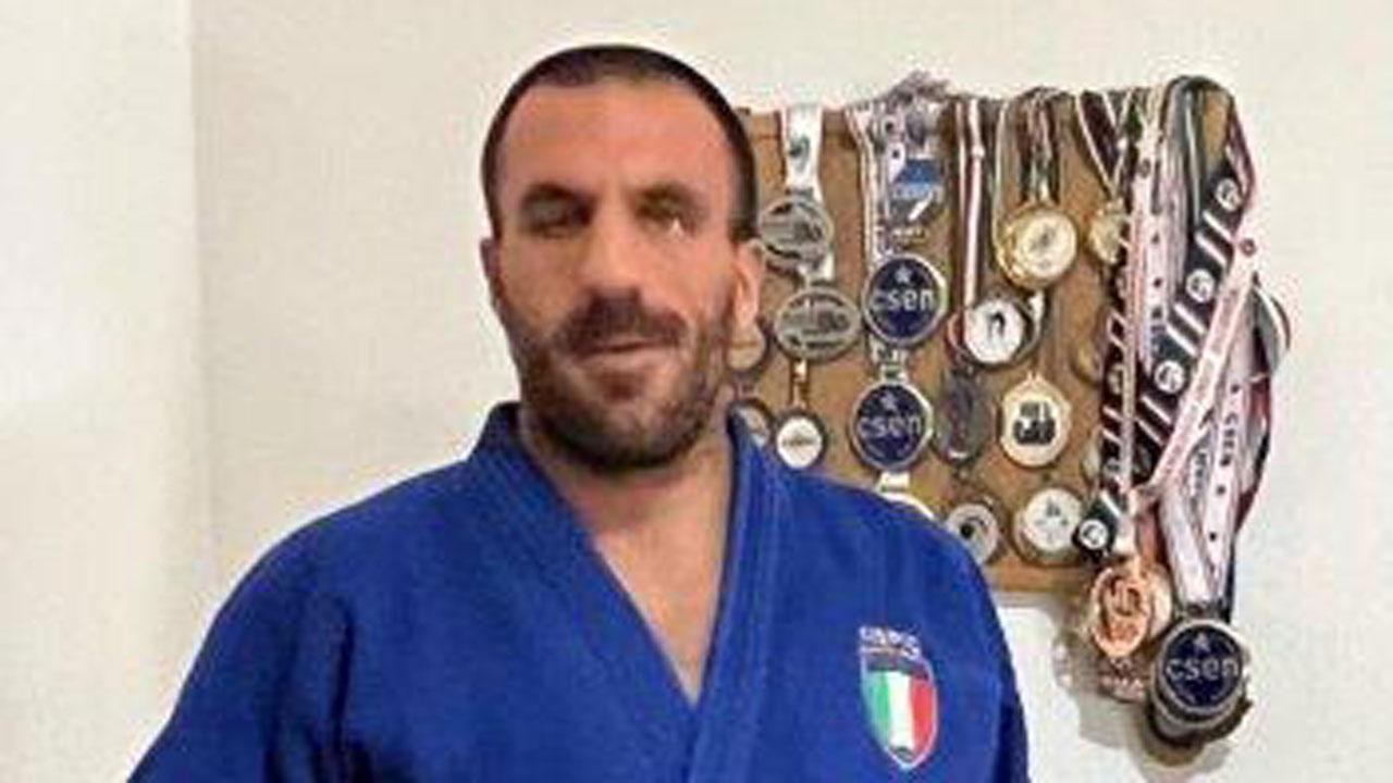 Valerio Teodori con la divisa azzurra