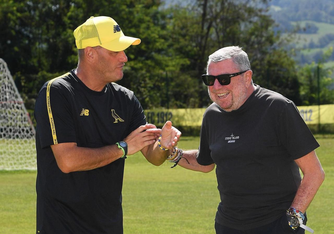 Modena, sorpresa del presidente Carlo Rivetti nel ritiro di Fanano