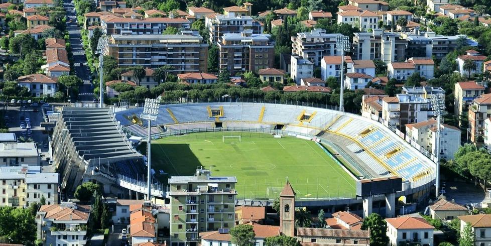 
	Una veduta aerea dello stadio (foto di Piero Frassi)

