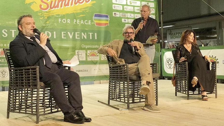 Da sinistra, Cristiano Marcacci, Pino Rinaldi e Giovanna Bellini (foto Muzzi)