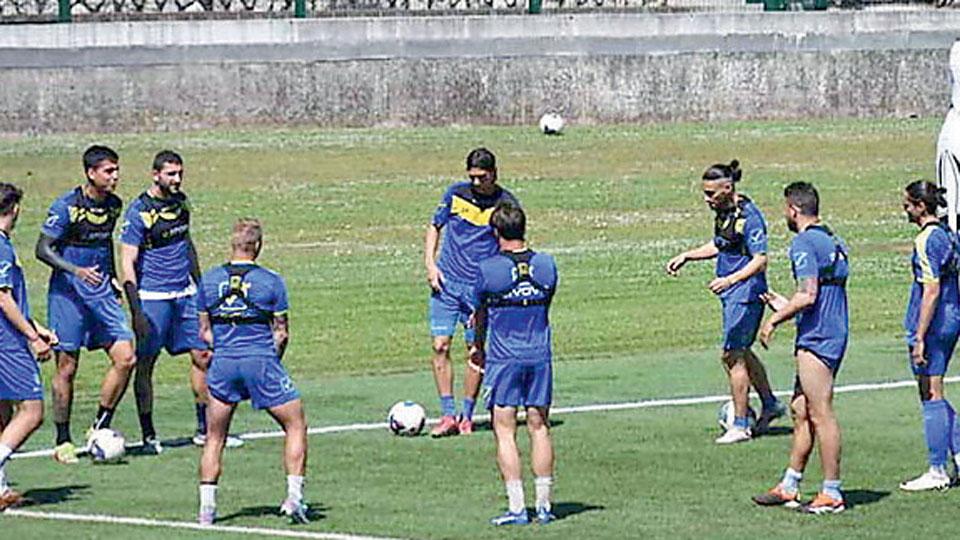 
	Un allenamento allo stadio degli azzurri

