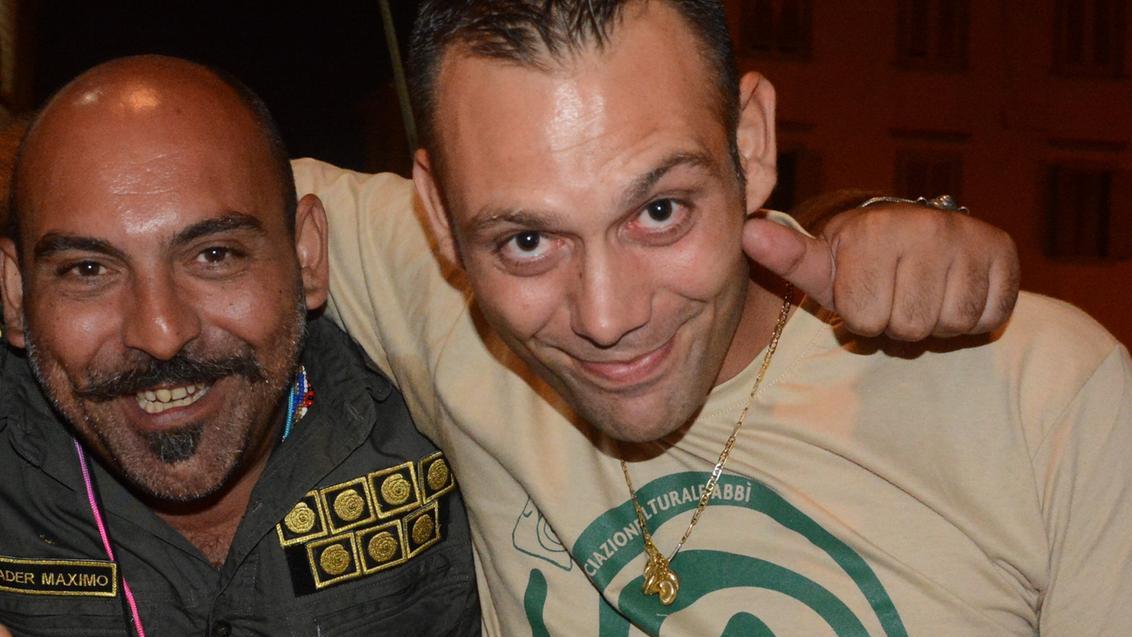 Antonio Pintus a destra con l'organizzatore Lillo Carboni 