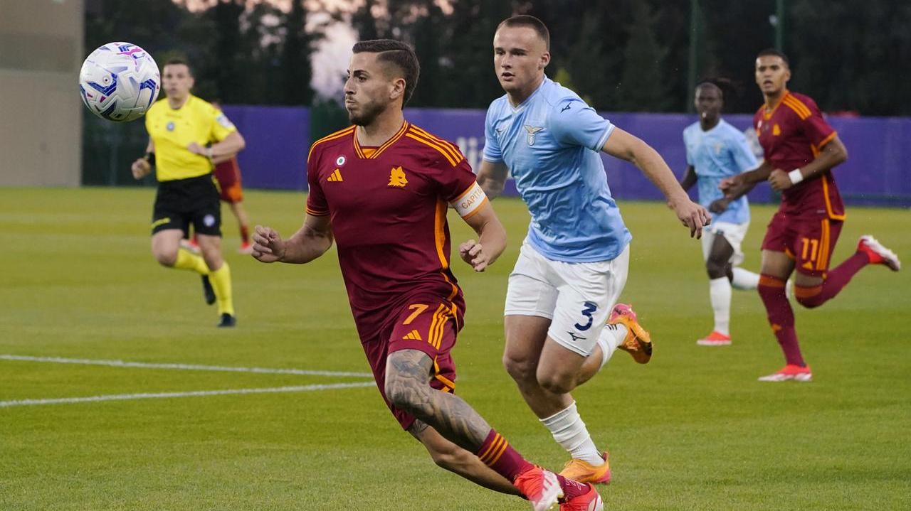 Cherubini, in primo piano, in azione