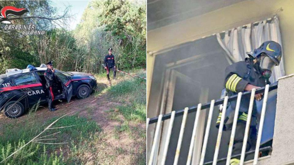 
	Il luogo dove &egrave; avvenuto il pestaggio del 49enne e, a destra, i vigili del fuoco impegnati nell&rsquo;apparta- mento in via L&rsquo;Hermite il 22 maggio durante l&rsquo;incendio (foto Paolo Barlettani)


