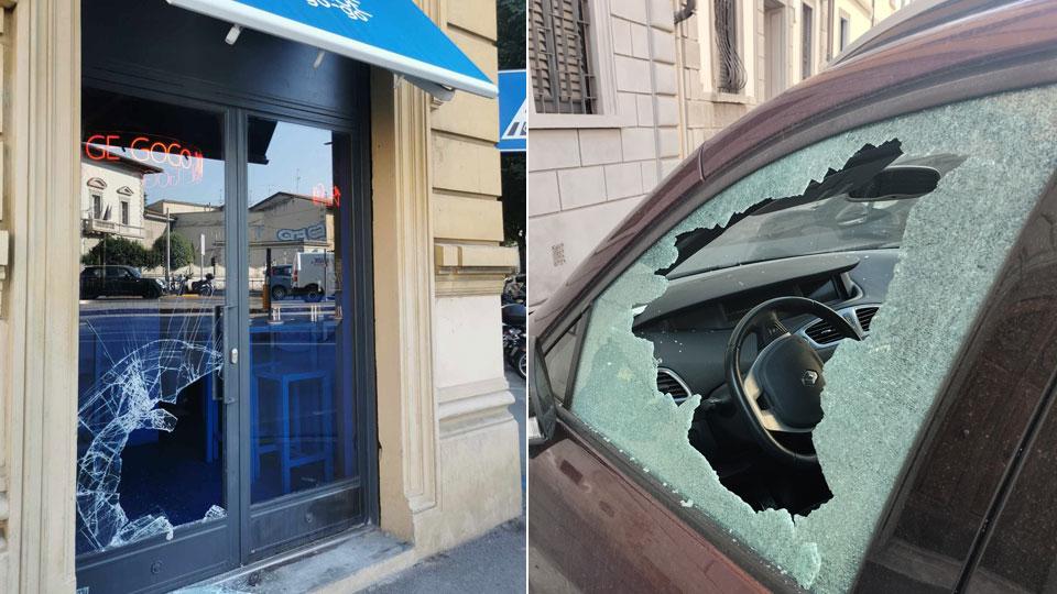 spaccata in un negozio e una vettura presa di mira dai ladri