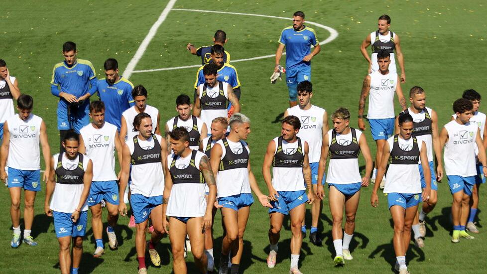 Gli allenamenti di ieri degli azzurri allo stadio
