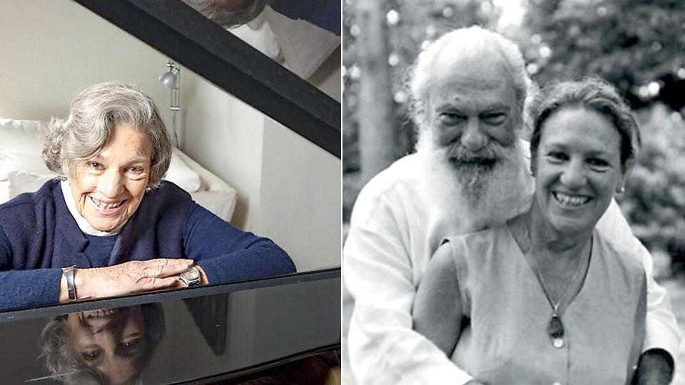 Angela Terzani Staude e Angela Staude con Tiziano Terzani