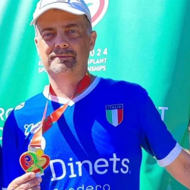 Luca Colli vince due medaglie d’oro agli Europei per Trapiantati