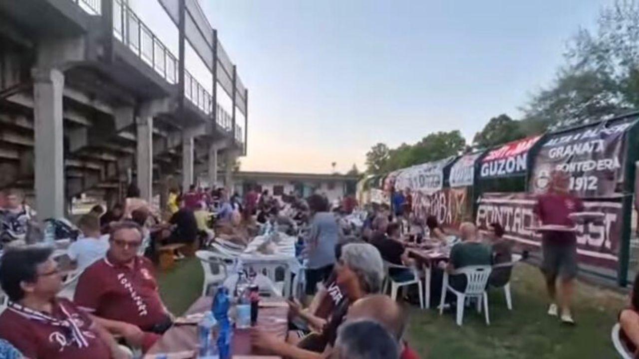 
	Un momento della festa della Gradinata Nord Diego Savelli

