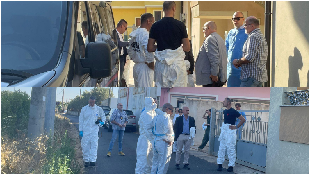 Il sopralluogo di Ris ed esperti nella casa di Francesca Deidda (foto Mario Rosas)