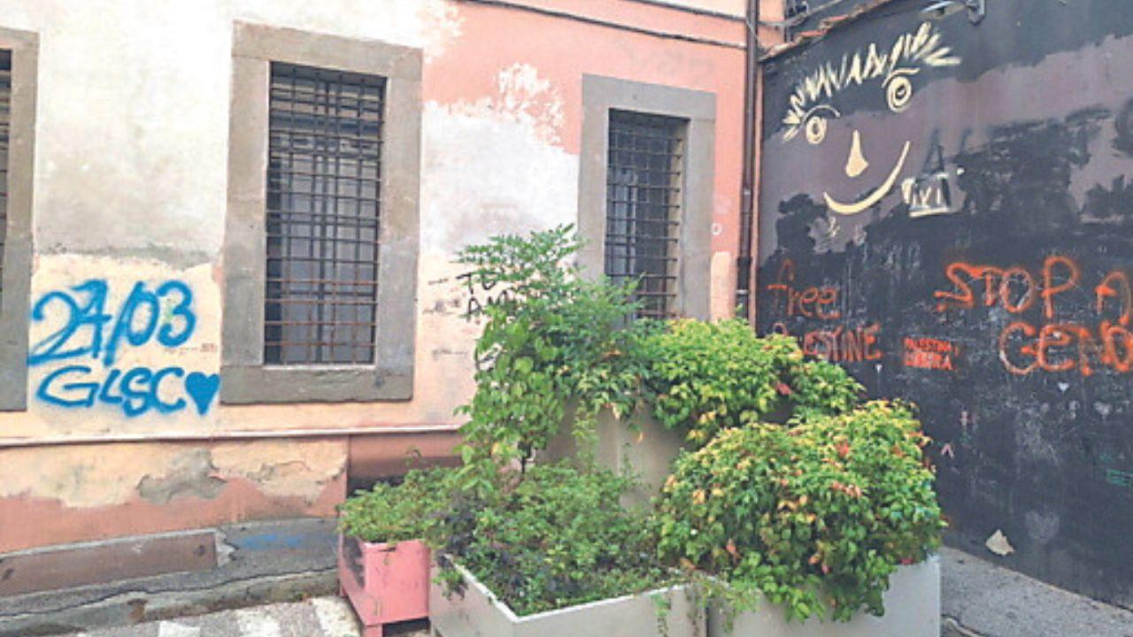 Una parte delle scritte