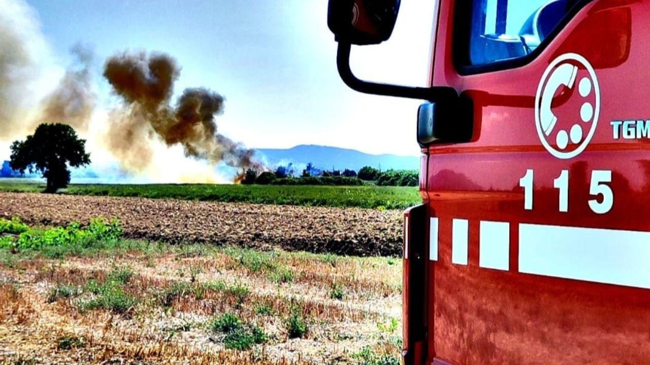 L'incendio a Peccioli (Foto vigili del fuoco)