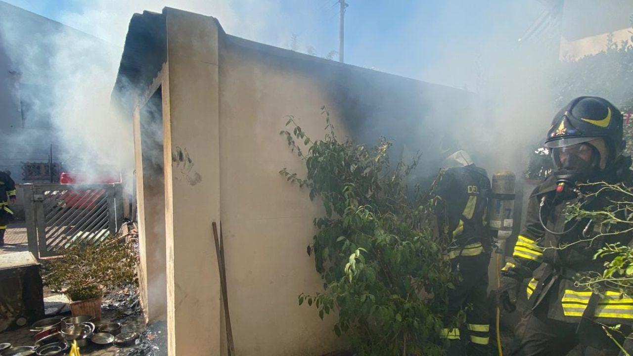 
	L'intervento dei vigili del fuoco (Foto vigili del fuoco)

