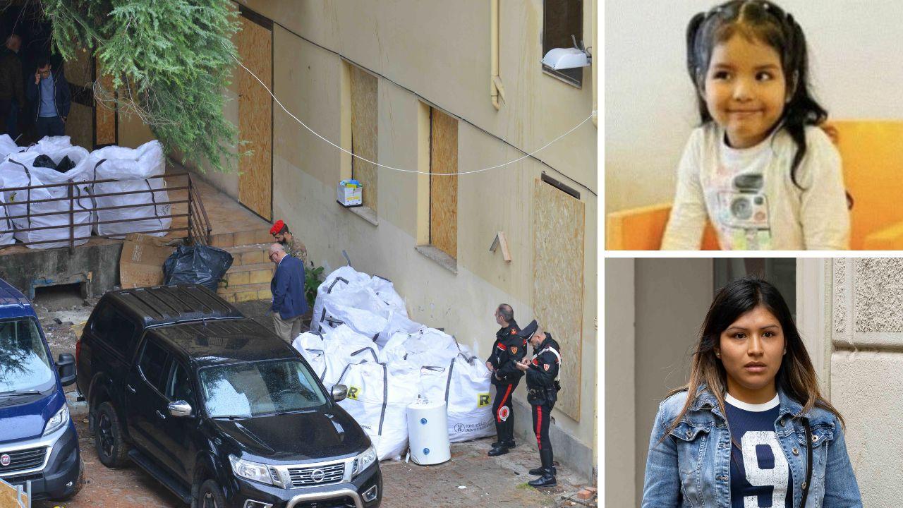 
	Il sopralluogo dei carabinieri nell&rsquo;ex hotel Astor, Kataleya e Katherine Alvarez madre della bimba scomparsa

