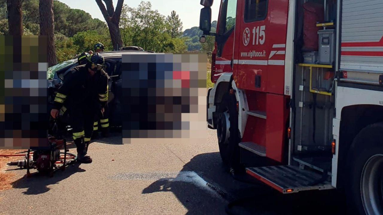 Il punto della tragedia e l'auto della vittima