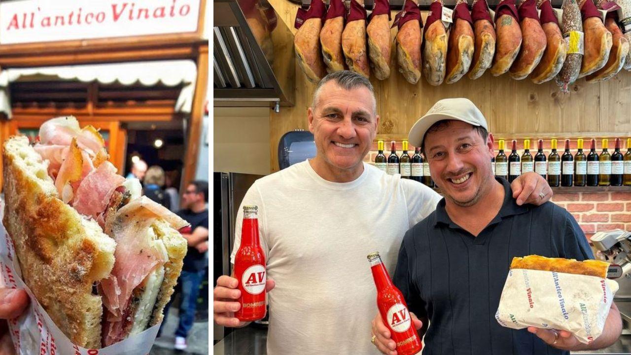 
	Bobo Vieri e Tommaso Mazzanti con la Bomberbeer per Antico Vinaio

