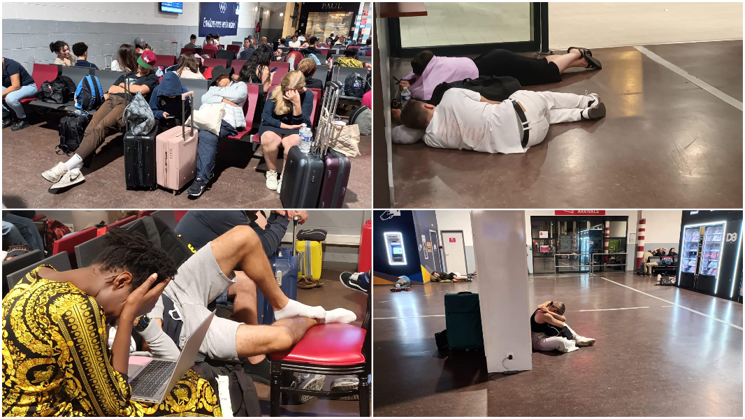 
	I passeggeri del volo Parigi-Cagliari di Ryanair rimasti a terra&nbsp;

