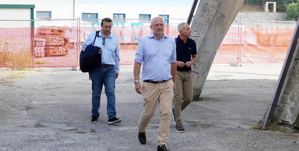 
	Un recente sopralluogo di sindaco e assessori allo stadio (foto Nucci)

