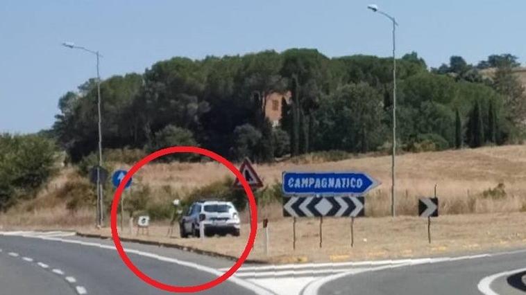L’autovelox mobile allo svincolo sulla Ss223