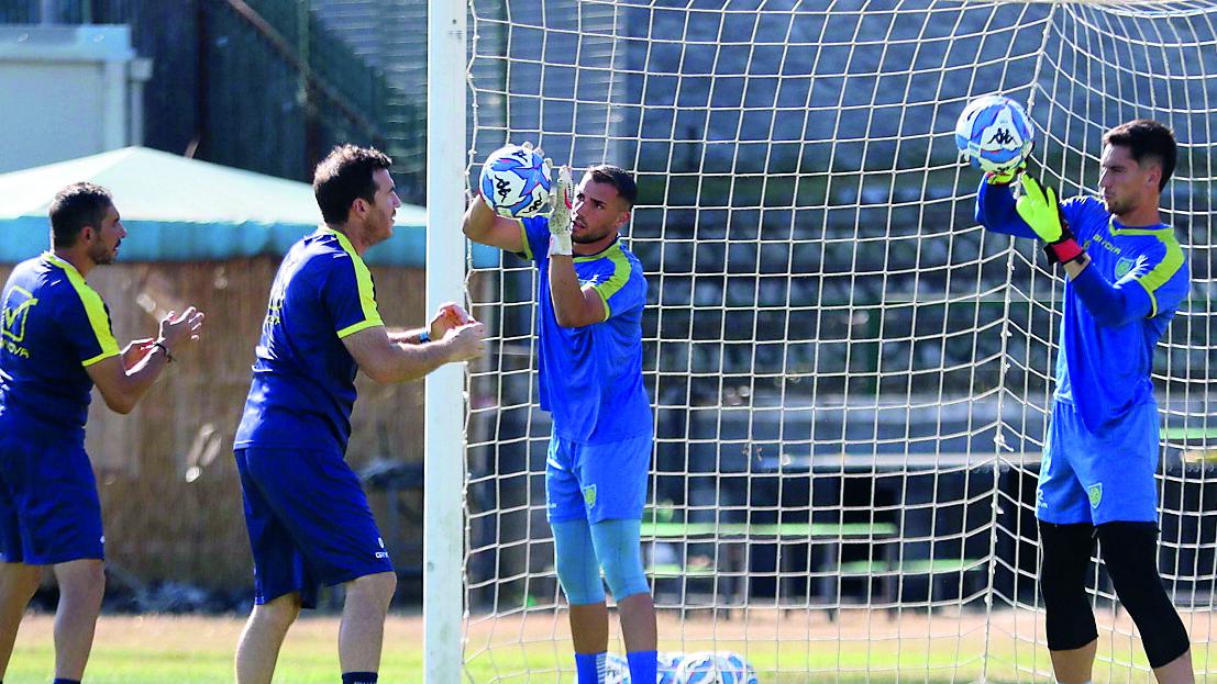 Un momento dell’allenamento della squadra