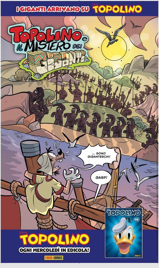 I Giganti di Mont ’e Prama finiscono su Topolino con le firme di Bruno Enna e Luca Usai