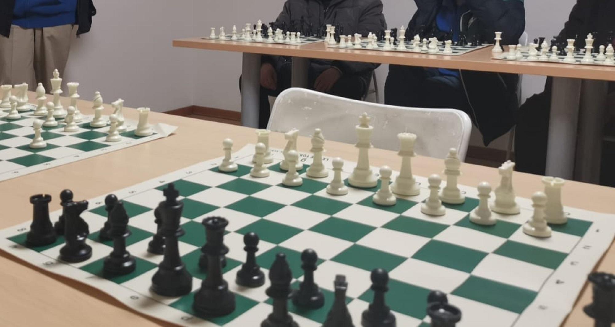 Scacchiere durante un torneo (foto d'archivio)