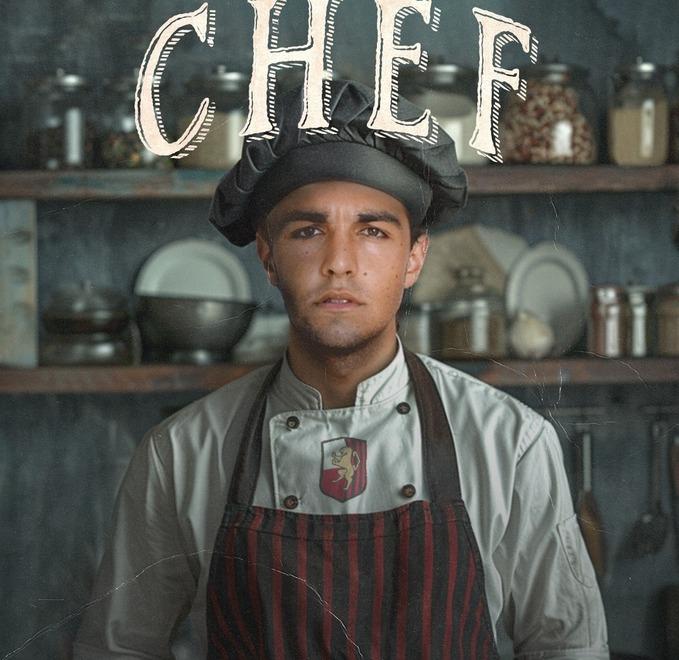L’ironica immagine di Edoardo Saporiti, subito ribattezzato “Chef”, postata sulla pagina Fb della Lucchese per dare il benvenuto in rossonero