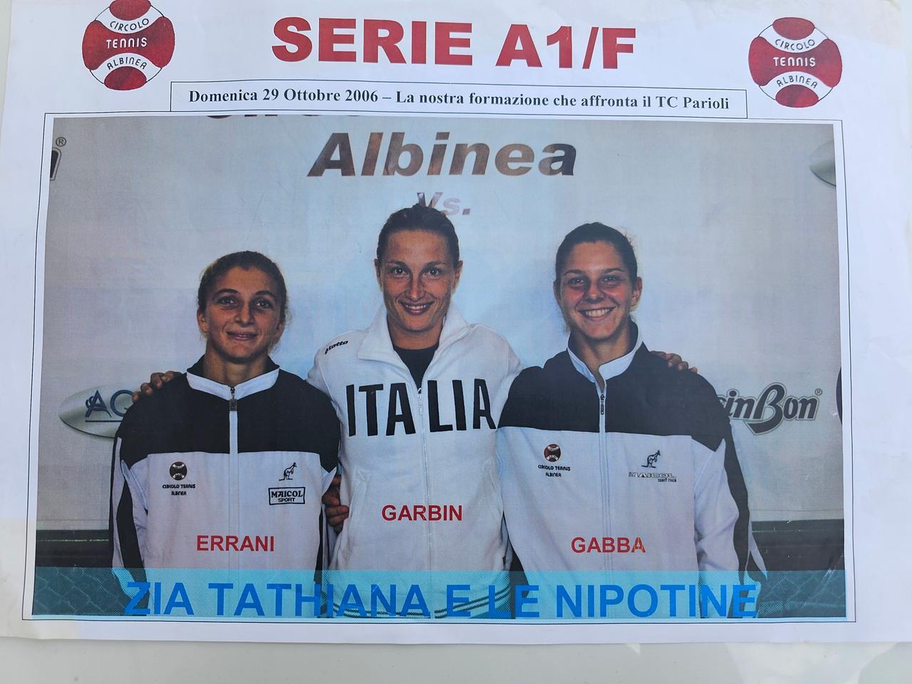 Sara Errani orgoglio del Ct Albinea: ha giocato per tre anni per i colori del circolo reggiano