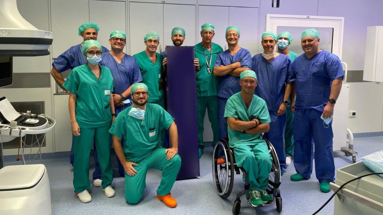 Il team che ha effettuato l'intervento