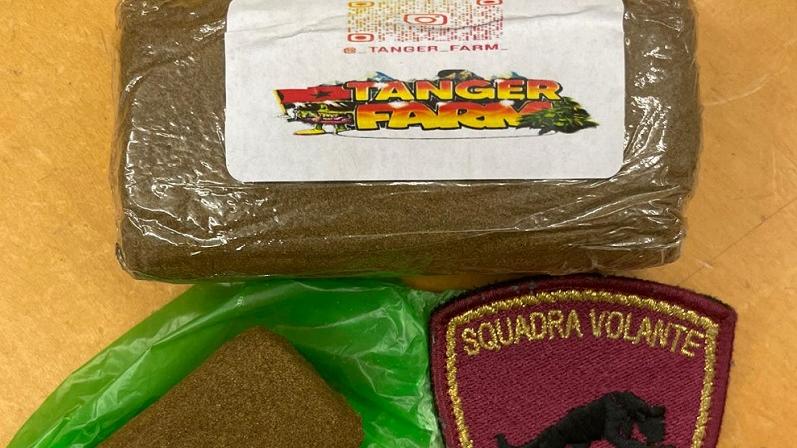 Reggio Emilia, vede la polizia e si disfa di oltre un etto di hashish: denunciato per spaccio