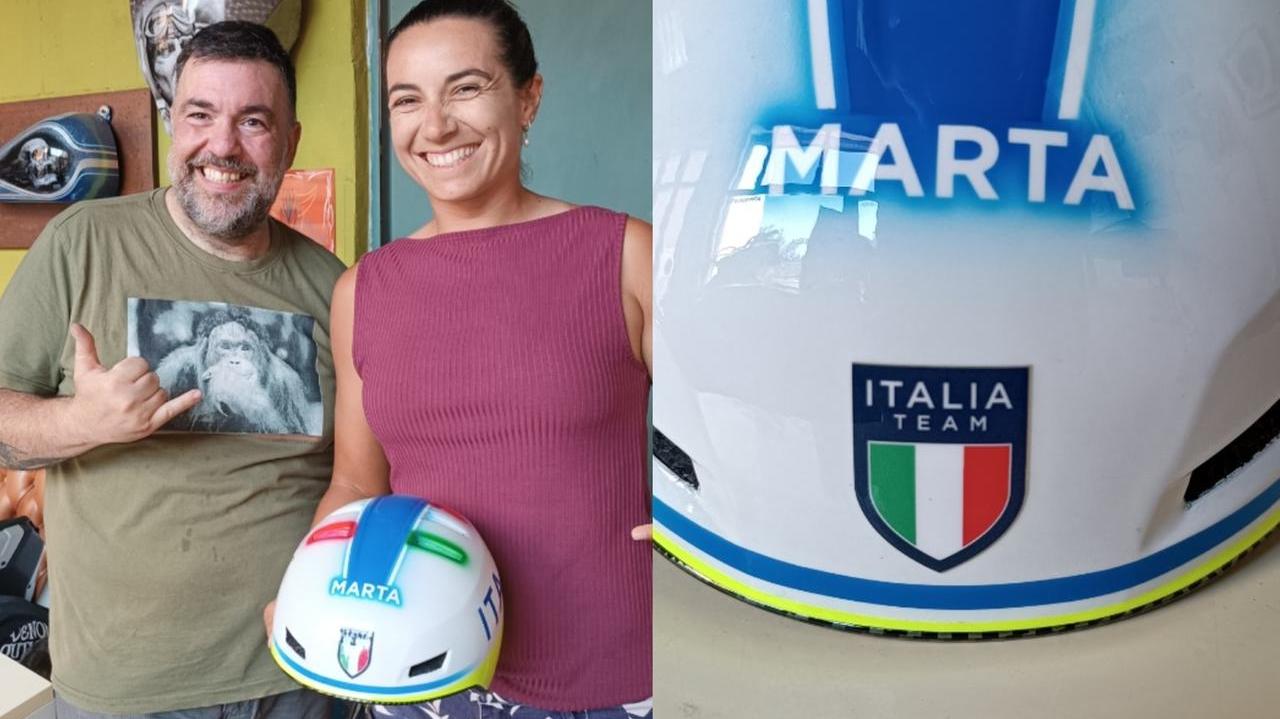 Salvatore di Maio con l'oro olimpico Marta Maggetti 