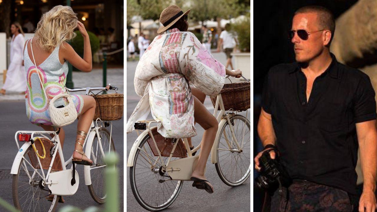 Due delle fotografie scattate da Scott Schuman - The Sartorialist a Forte dei Marmi e pubblicate su Instagram e il fotografo in un foto da Facebook