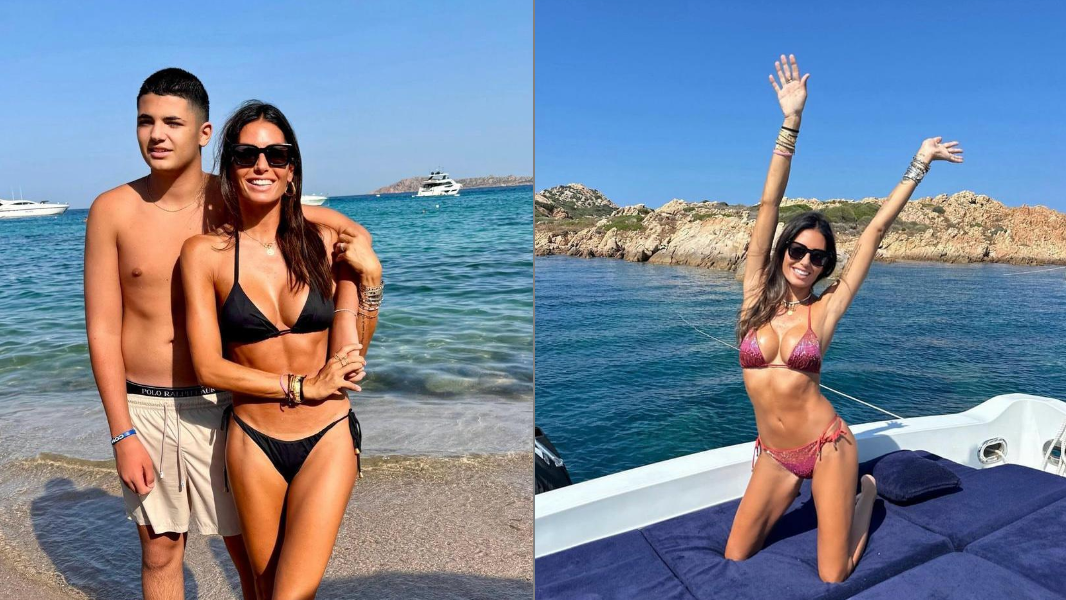 Eisabetta Gregoraci insieme al figlio in vacanza a Porto Cervo 