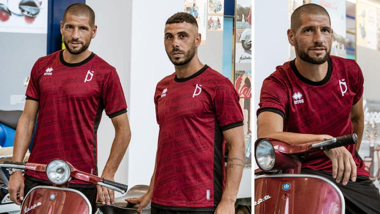 La nuova maglia del Pontedera (Foto Us Città di Pontedera)